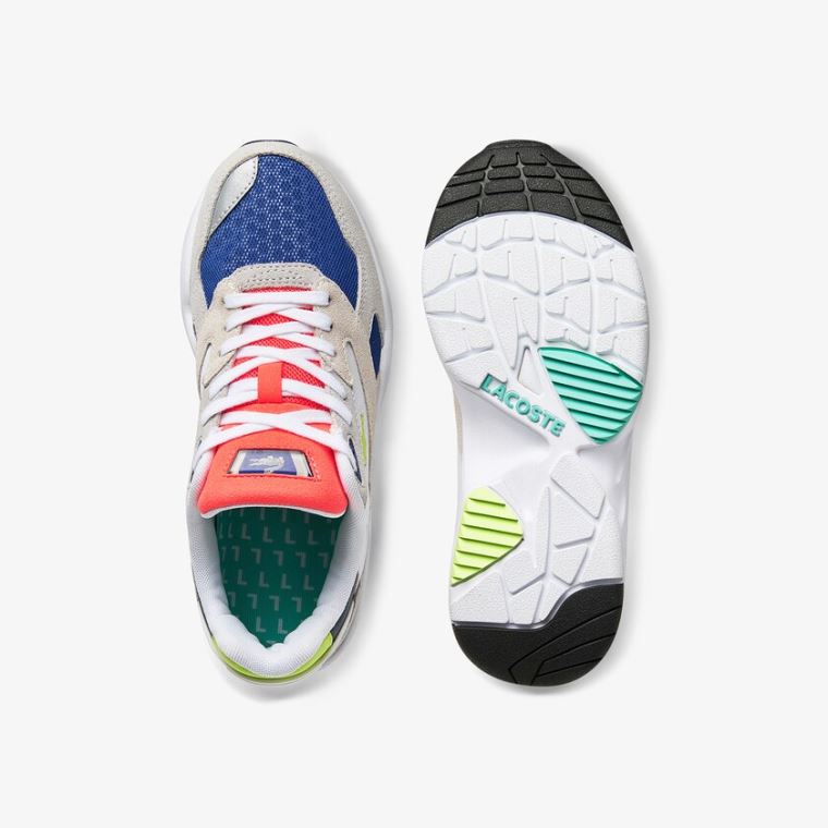 Lacoste Storm 96 LO Colourblock Texteis Sneakers Luz Cinzentas Luz Verdes | nrDZwz3q