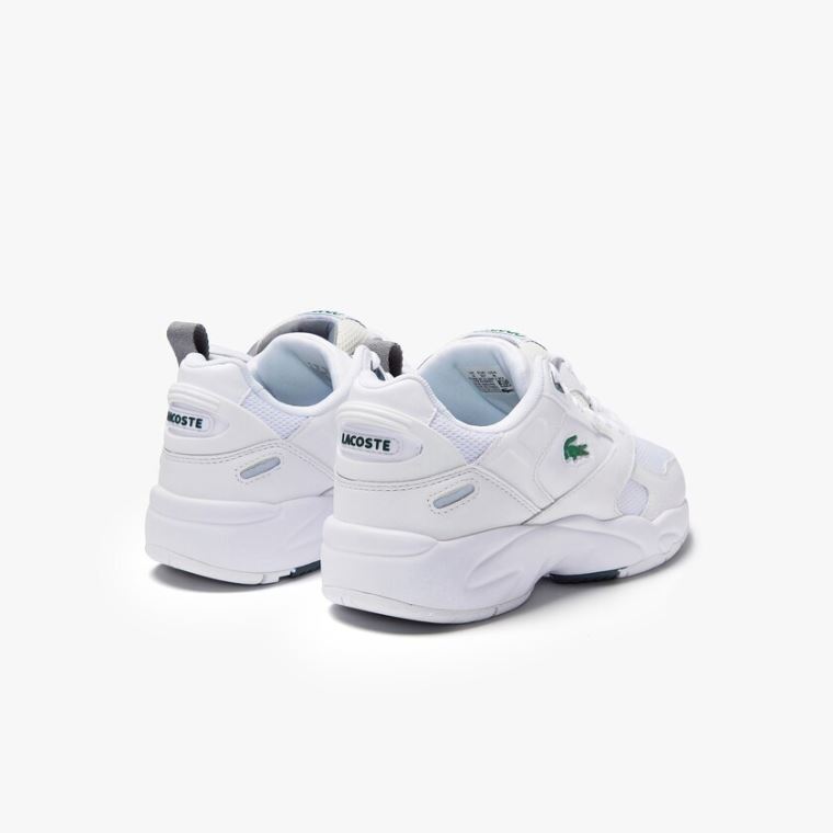 Lacoste Storm 96 LO Texteis and Couro Sneakers Branco | ehsmmSqs