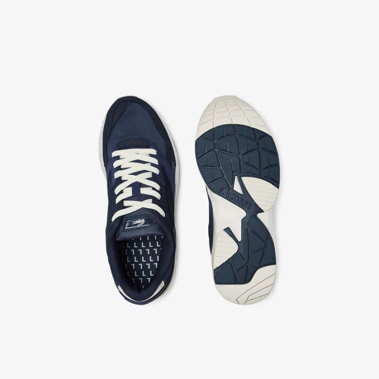 Lacoste Storm 96 Lo Nubuck Couro Sneakers Azul Marinho | L6439AoA