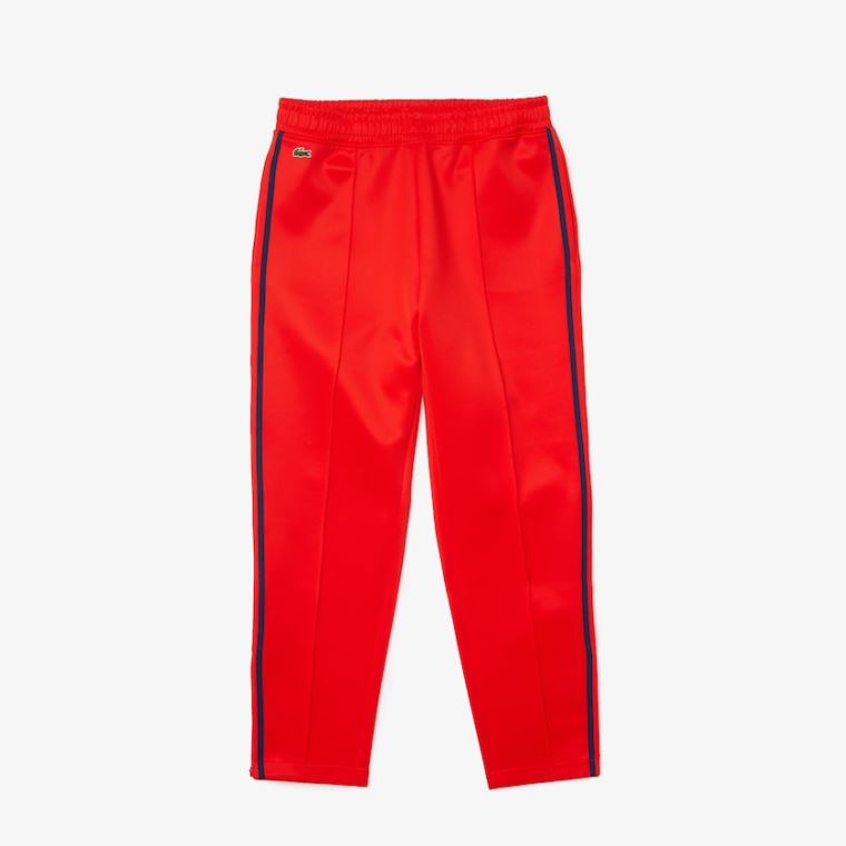 Lacoste Straight Cut Contrast Bands Tracksuit Pants Vermelhas Azuis Vermelhas | VLjHsU7s