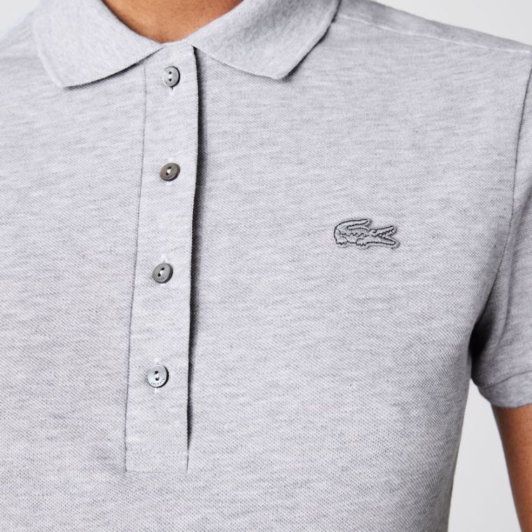 Lacoste Stretch Algodão Piqué Polo Shirt Cinzentas | 7vvb1rRl