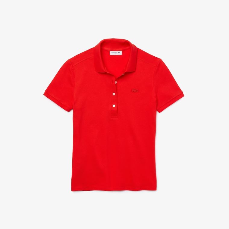 Lacoste Stretch Algodão Piqué Polo Shirt Vermelhas | 8dPaQaXf