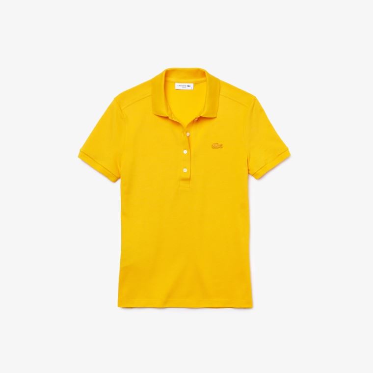 Lacoste Stretch Algodão Piqué Polo Shirt Amarelas | Bo2qwRse