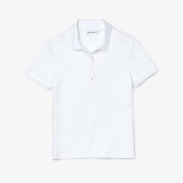 Lacoste Stretch Algodão Piqué Polo Shirt Branco | CQeQ0xbf