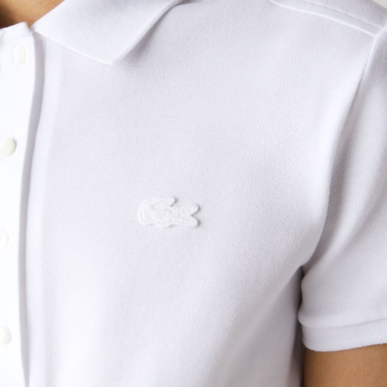 Lacoste Stretch Algodão Piqué Polo Shirt Branco | CQeQ0xbf