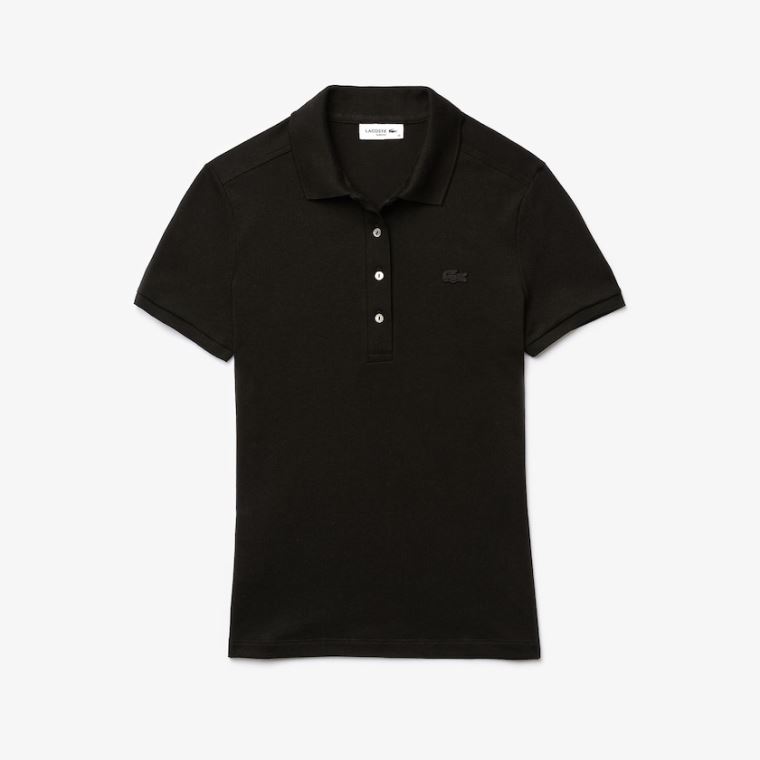 Lacoste Stretch Algodão Piqué Polo Shirt Pretas | NXuUjXaM