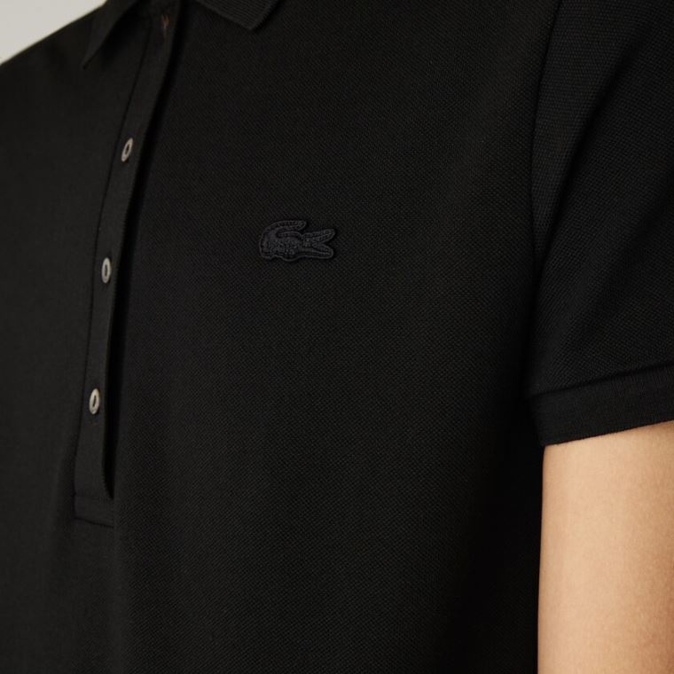 Lacoste Stretch Algodão Piqué Polo Shirt Pretas | NXuUjXaM