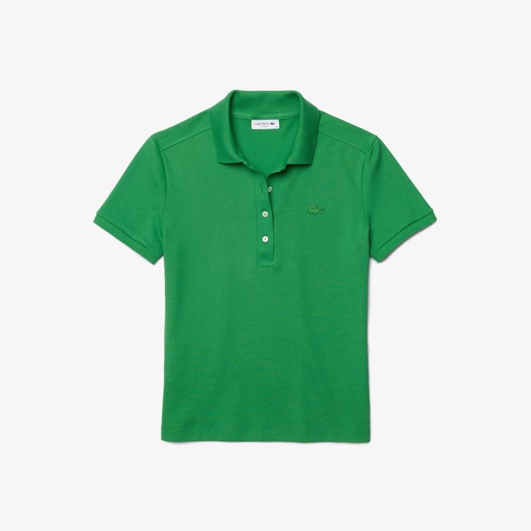 Lacoste Stretch Algodão Piqué Polo Shirt Verdes | TxqZ110B