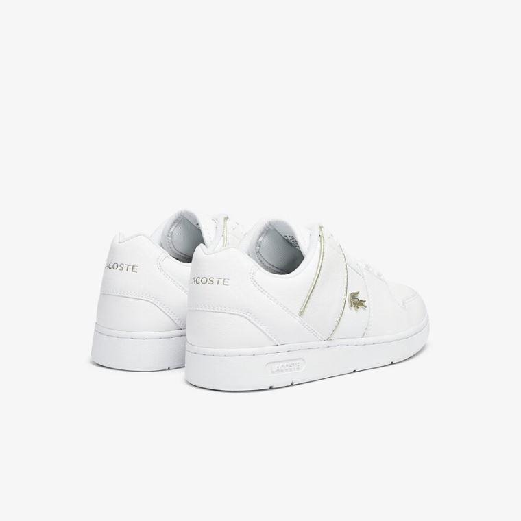 Lacoste Thrill Couro and Sintético Sneakers Branco | D8o87MlC