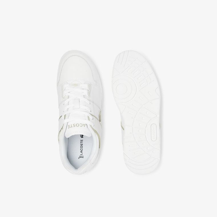 Lacoste Thrill Couro and Sintético Sneakers Branco | D8o87MlC