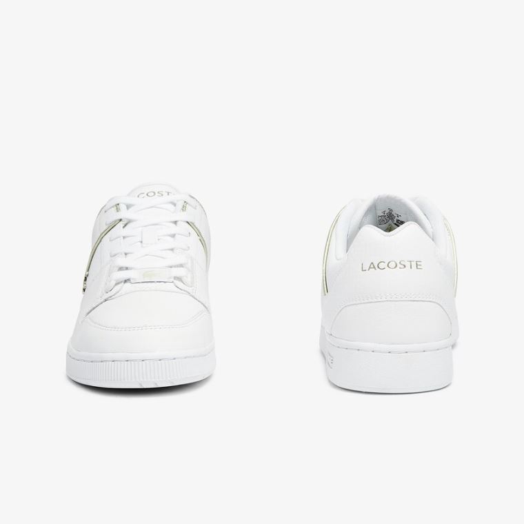 Lacoste Thrill Couro and Sintético Sneakers Branco | D8o87MlC