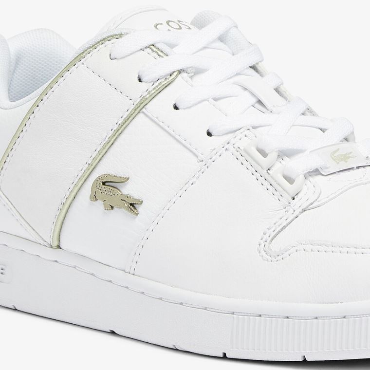 Lacoste Thrill Couro and Sintético Sneakers Branco | D8o87MlC