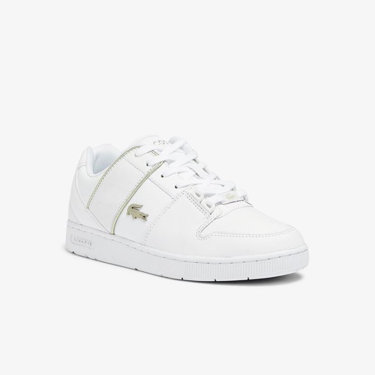 Lacoste Thrill Couro and Sintético Sneakers Branco | D8o87MlC