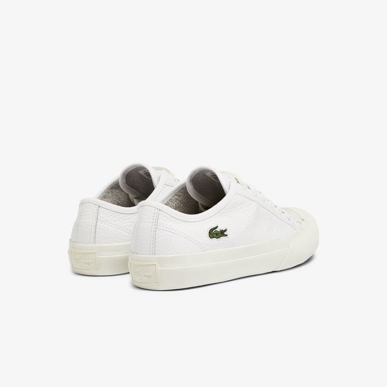 Lacoste Topskill Couro Plimsolls Branco Cinzentas | TIQEdlYa