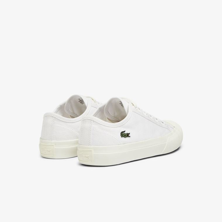 Lacoste Topskill Lona Sneakers Branco Branco | FfsDZEYY