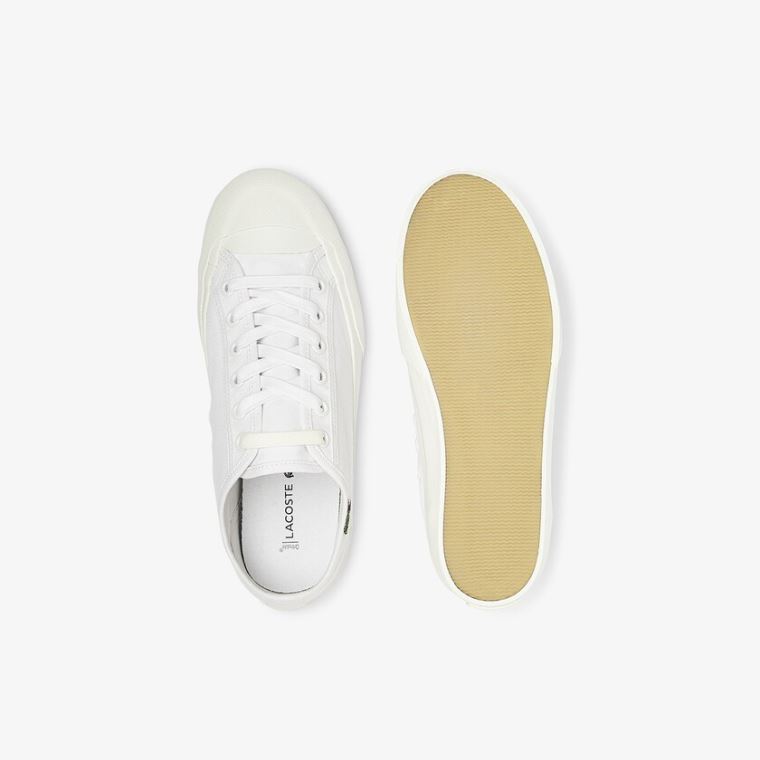 Lacoste Topskill Lona Sneakers Branco Branco | FfsDZEYY