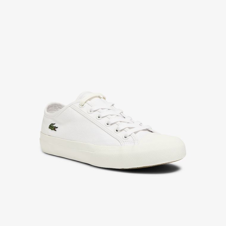 Lacoste Topskill Lona Sneakers Branco Branco | FfsDZEYY