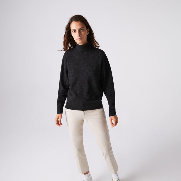 Lacoste Turtleneck Wool Moletom Cinzentas | 9oD14xDn