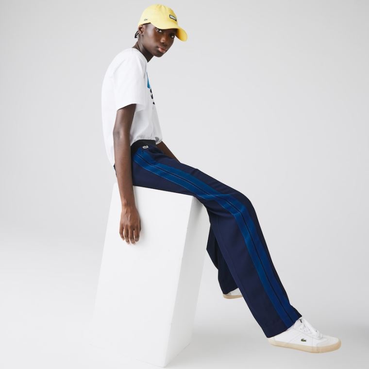 Lacoste Twill Flared Pants Azul Marinho Azuis Azuis | RsrZru0T