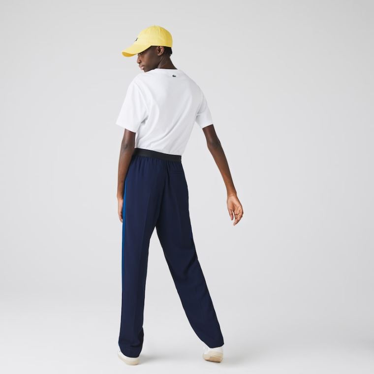 Lacoste Twill Flared Pants Azul Marinho Azuis Azuis | RsrZru0T