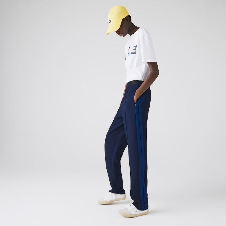 Lacoste Twill Flared Pants Azul Marinho Azuis Azuis | RsrZru0T