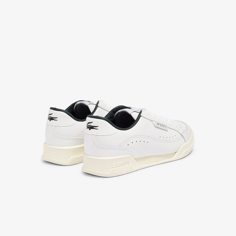 Lacoste Twin Serve Luxe Couro and Sintético Sneakers Branco | STiQzIzw