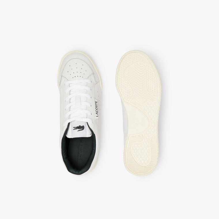 Lacoste Twin Serve Luxe Couro and Sintético Sneakers Branco | STiQzIzw