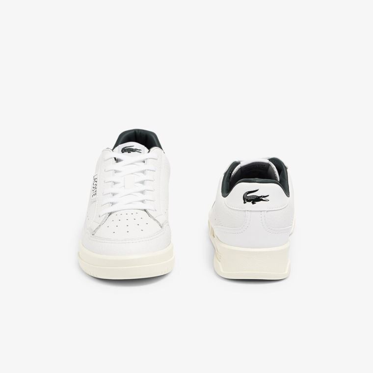 Lacoste Twin Serve Luxe Couro and Sintético Sneakers Branco | STiQzIzw