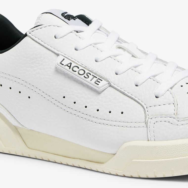 Lacoste Twin Serve Luxe Couro and Sintético Sneakers Branco | STiQzIzw