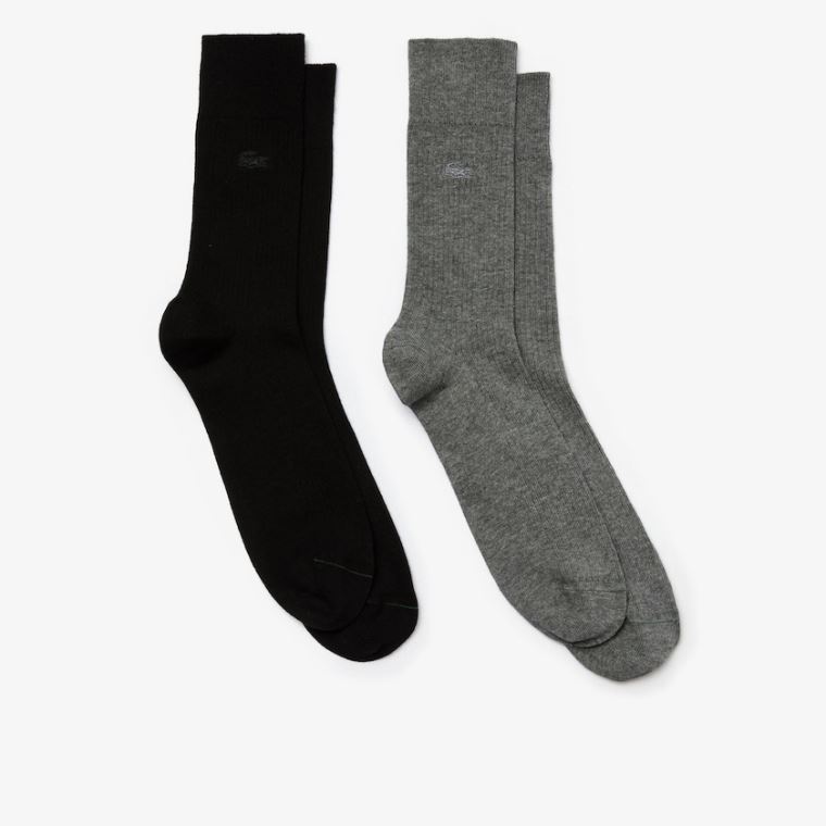 Lacoste Two-Pack Algodão And Wool Socks Azuis Pretas | sSTS3jOg