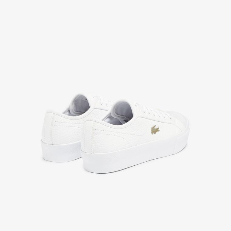 Lacoste Ziane Plus Grand Couro Sneakers Branco Branco | 20cbA55P