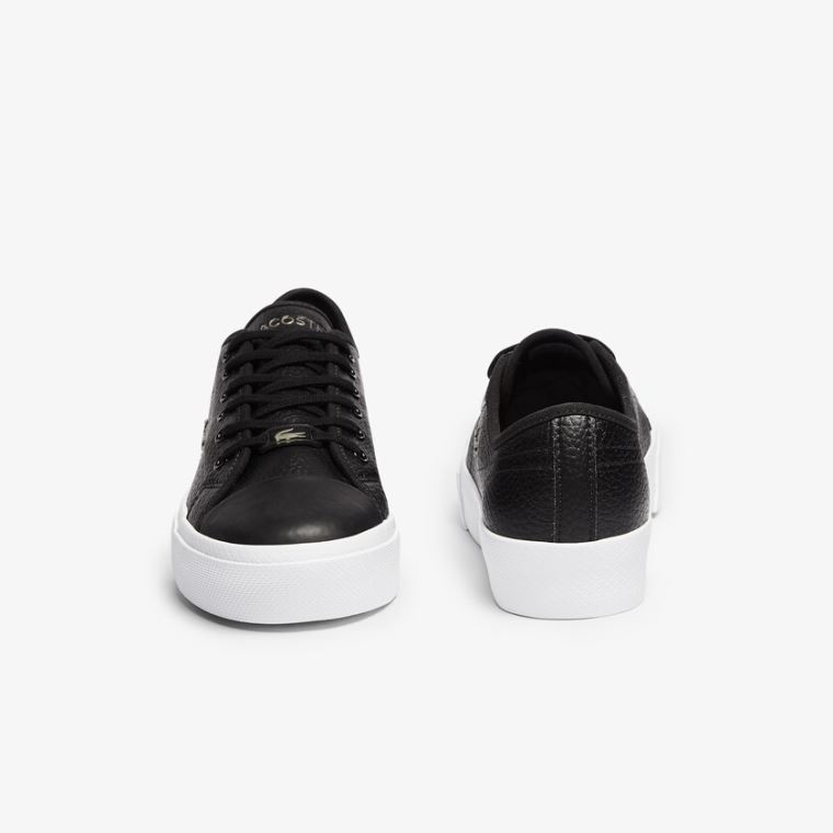 Lacoste Ziane Plus Grand Couro Sneakers Pretas Branco | 8V9Lpqd2