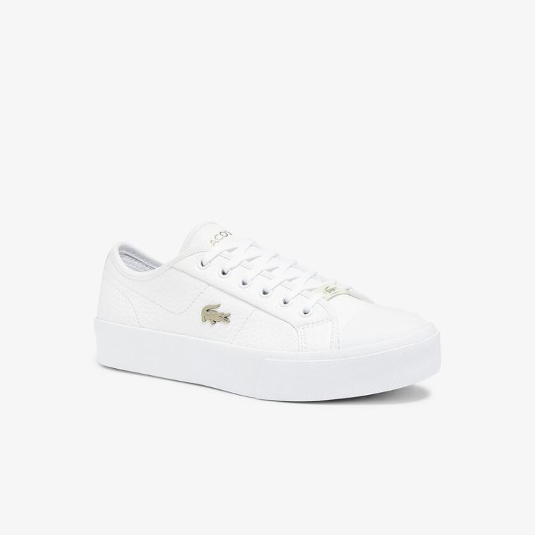 Lacoste Ziane Plus Grand Couro Sneakers Branco | u0qpkXyi