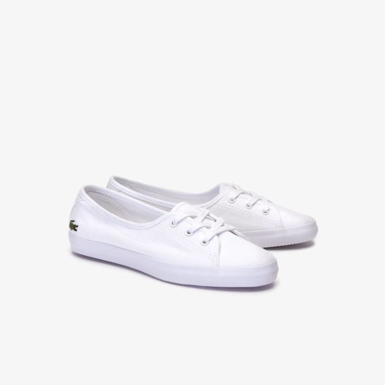 Lacoste Ziane Robusto Lona Sneakers Branco | HYGFEdzn