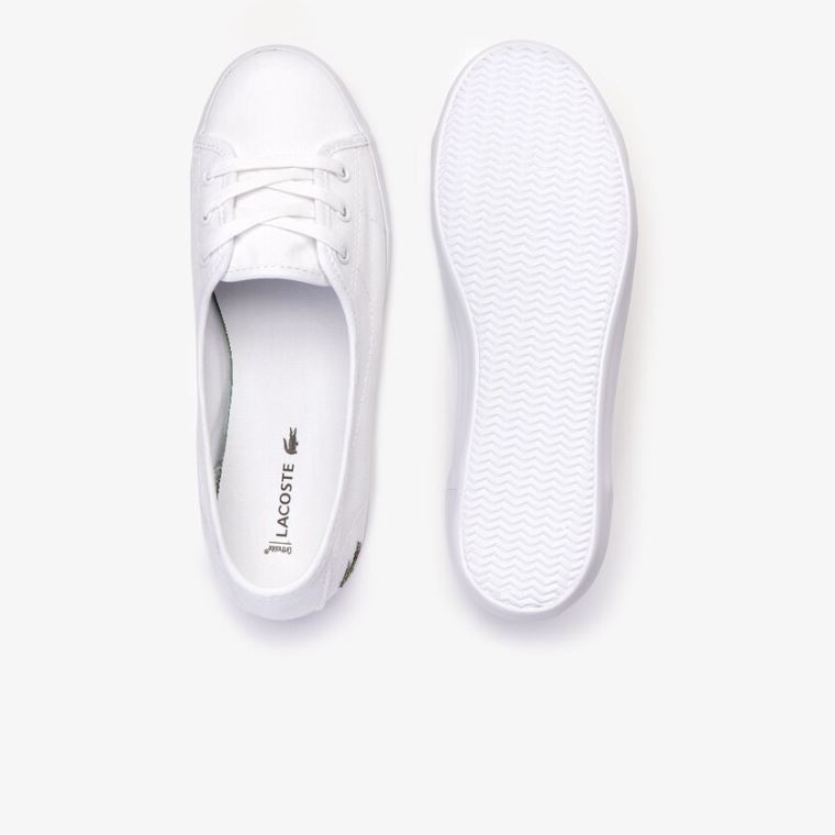 Lacoste Ziane Robusto Lona Sneakers Branco | HYGFEdzn