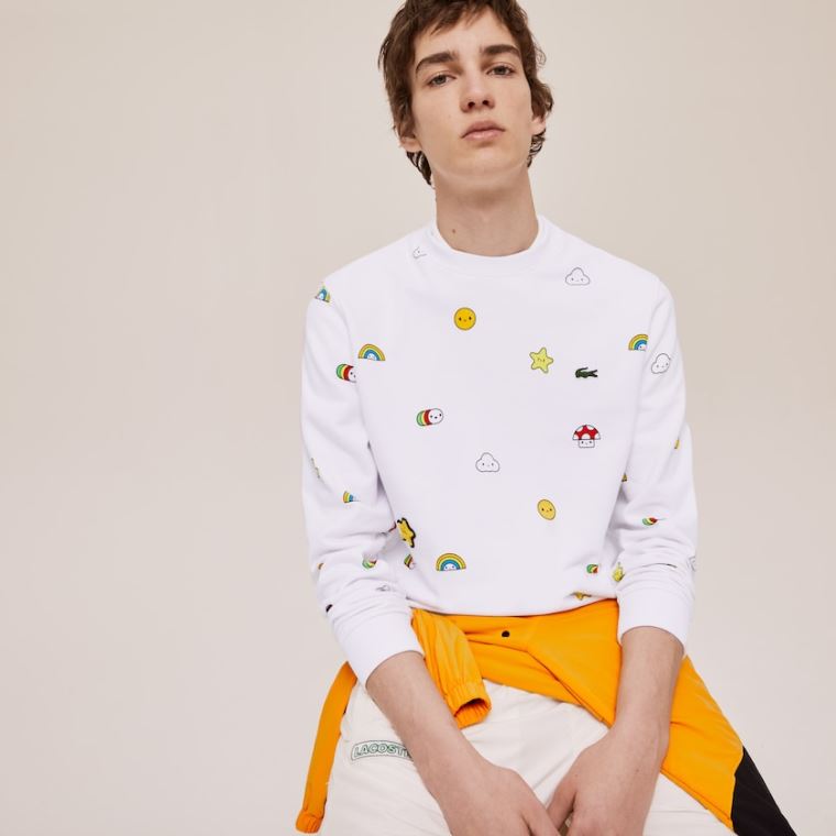 Lacoste x FriendsWithYou Design Sweatshirt Branco | UvqqrWQR