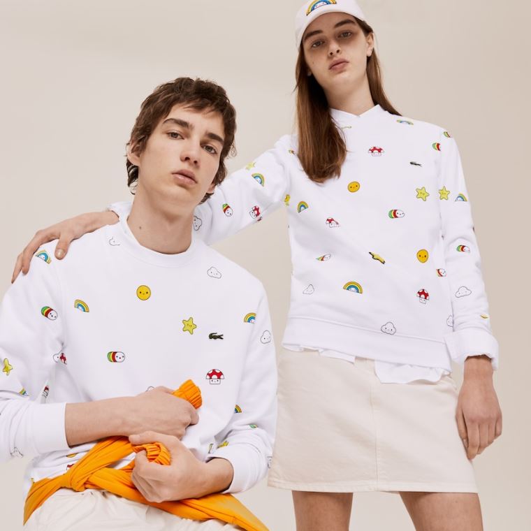 Lacoste x FriendsWithYou Design Sweatshirt Branco | UvqqrWQR