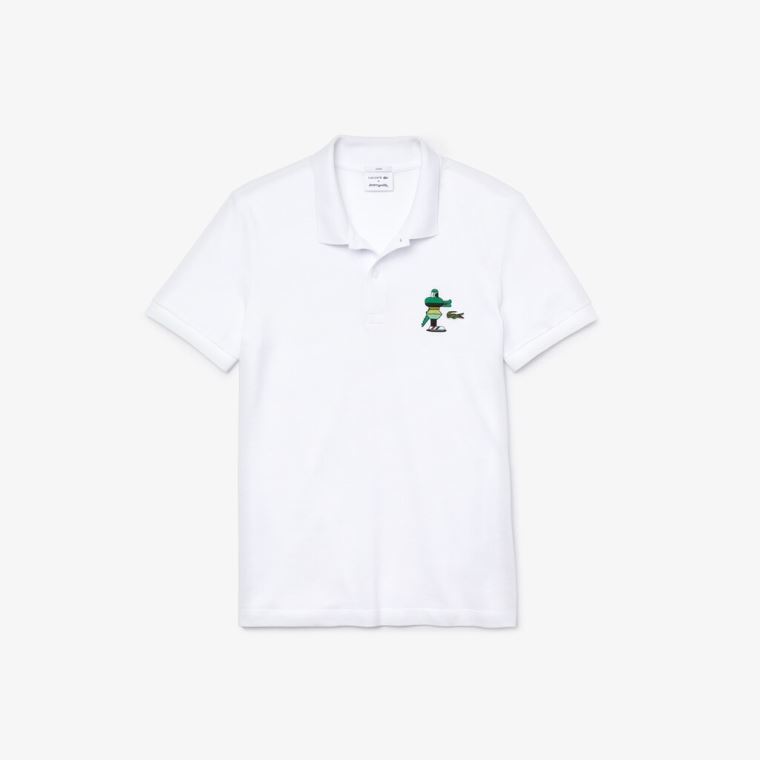 Lacoste x Jeremyville Design Classicos Fit Polo Shirt Branco | fRxc8wDh