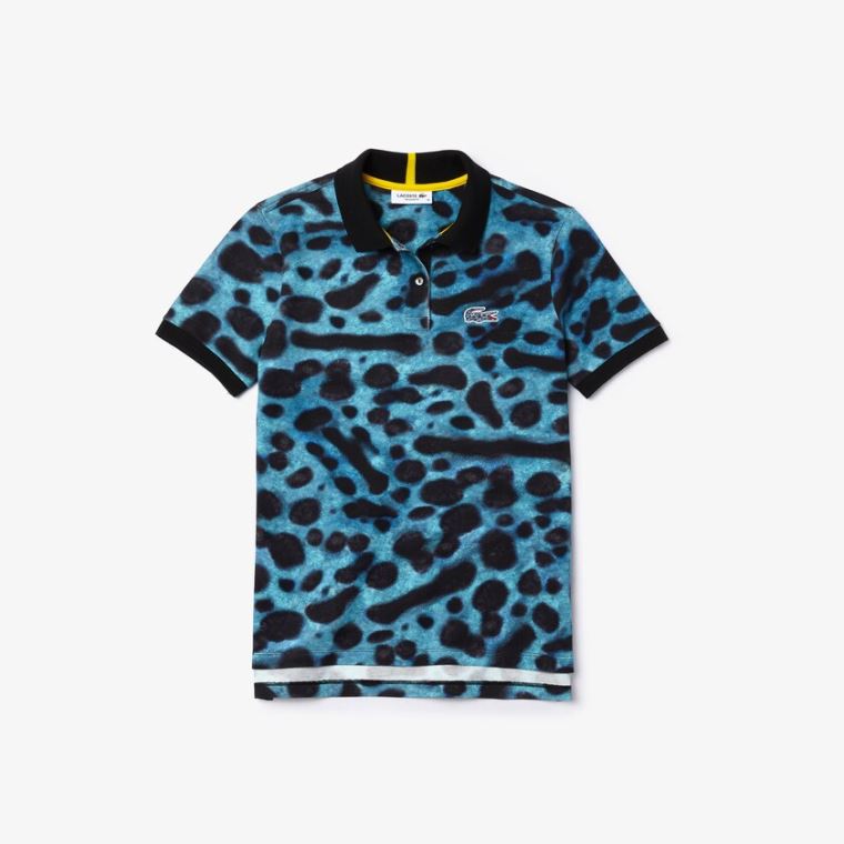 Lacoste x National Geographic Animal Print Piqué Polo Shirt Branco | 9Fg2oLrF