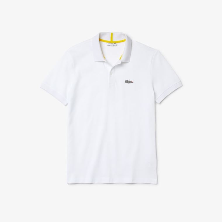 Lacoste x National Geographic Regular Fit Organic Algodão Polo Shirt Branco | Kg8irO7n