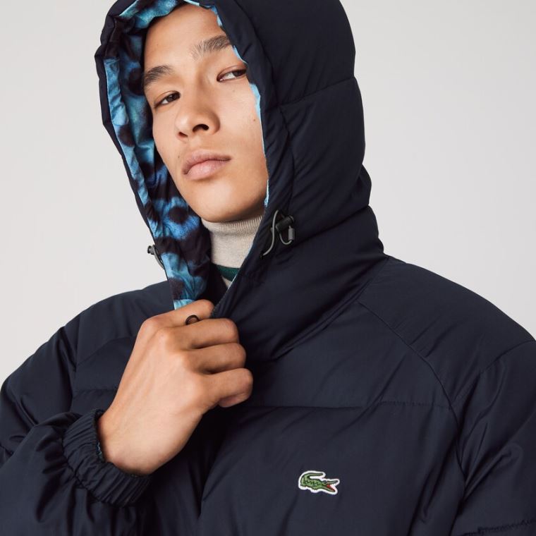 Lacoste x National Geographic Reversible Quilted Zip Jacket Branco Azul Marinho Azuis | d1UYtDpG